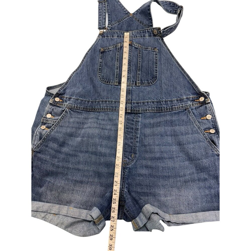 Old Navy Slouchy Shorte Shortalls XXL Blue Karina Wash Denim Shorts Bib Overalls - Picture 5 of 9